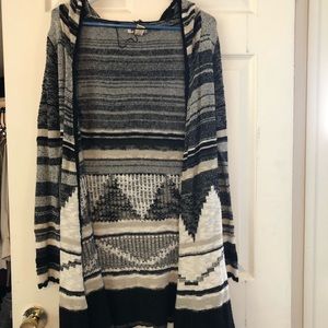 Aztec print cardigan